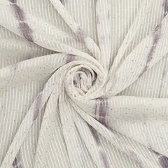 Lavender Purple Shibori Print Sequins Embroidery Georgette