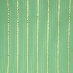 Mint Green Kora Cotton Lurex Sparkling Stripes Fabric