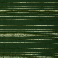 Bottle Green Kora Cotton Lurex Sparkling Stripes Fabric