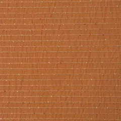 Rust Brown Cotton Sequence Embroidery Fabric