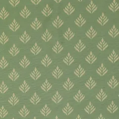 Mint Green and White Motif Printed Chanderi Handloom