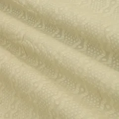 Off White Chanderi Jacquard Fabric