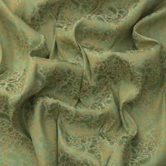 Mint Green and Copper Weave Brocade