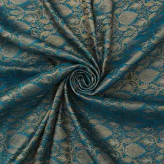 Sapphire Blue and Copper Weave Brocade