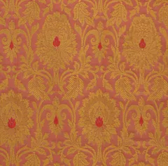 Baby Pink and Copper Weave Brocade