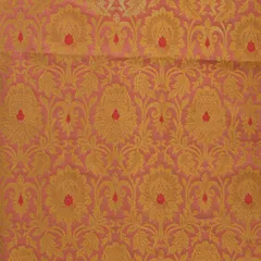 Baby Pink and Copper Weave Brocade