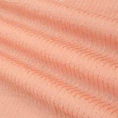 Rouge Pink Cotton Sequence Embroidery Fabric