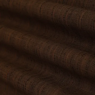 Coffee Brown Mahi Silk Plain Fabric