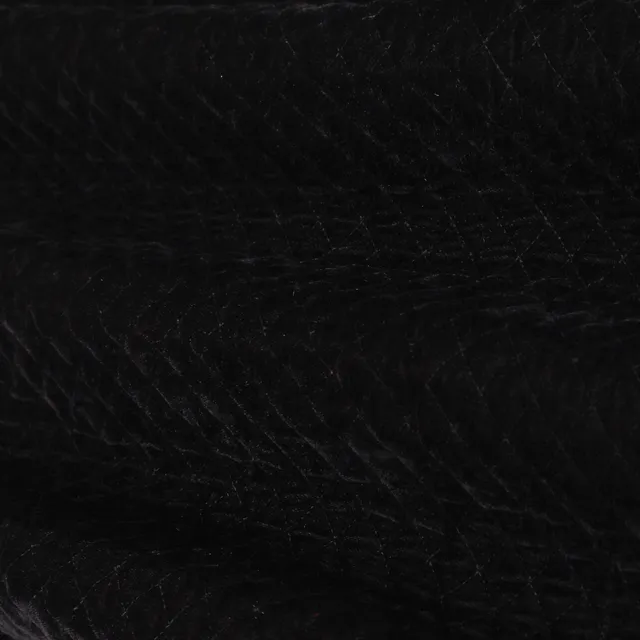 Jet Black Quilted Velvet Fabric
