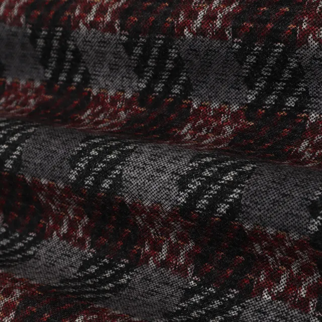 Brown Multicolored Check Print Heavy Woolen Fabric