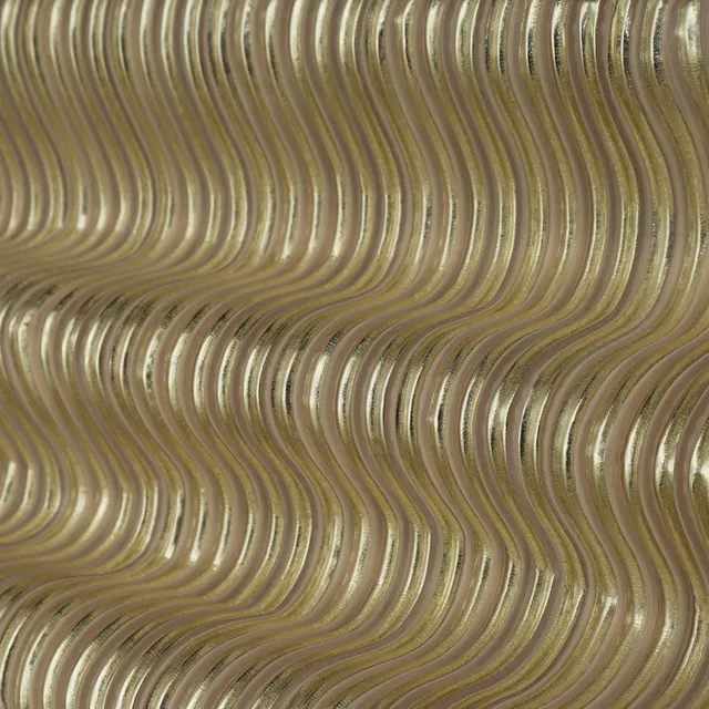 Beige Gold Foil Satin Crush Fabric