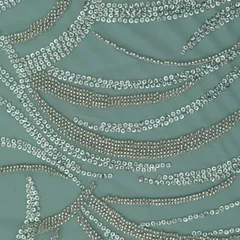 Dusty Blue Heavy Sequins Embroidery Net