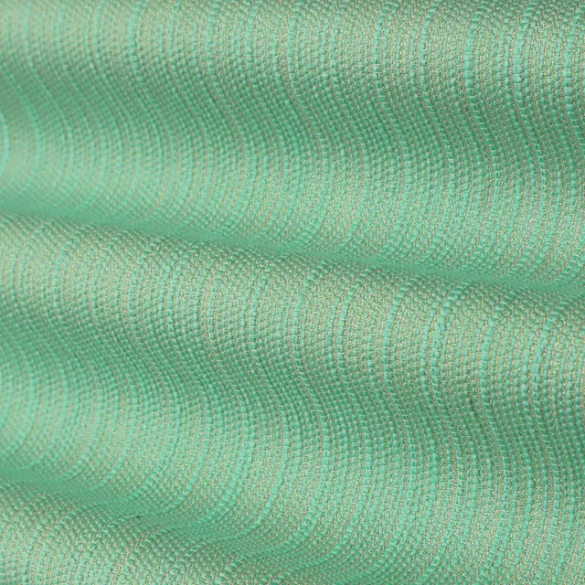 Lime Green Print Heavy Woolen Fabric