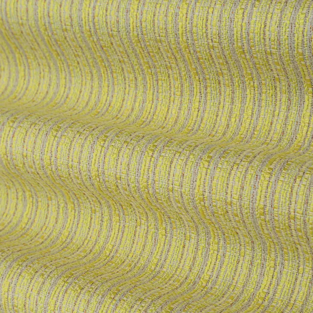 Yellow Multicoloured Print Heavy Woolen Fabric