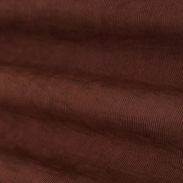 Forest Brown Plain Georgette Crush Fabric
