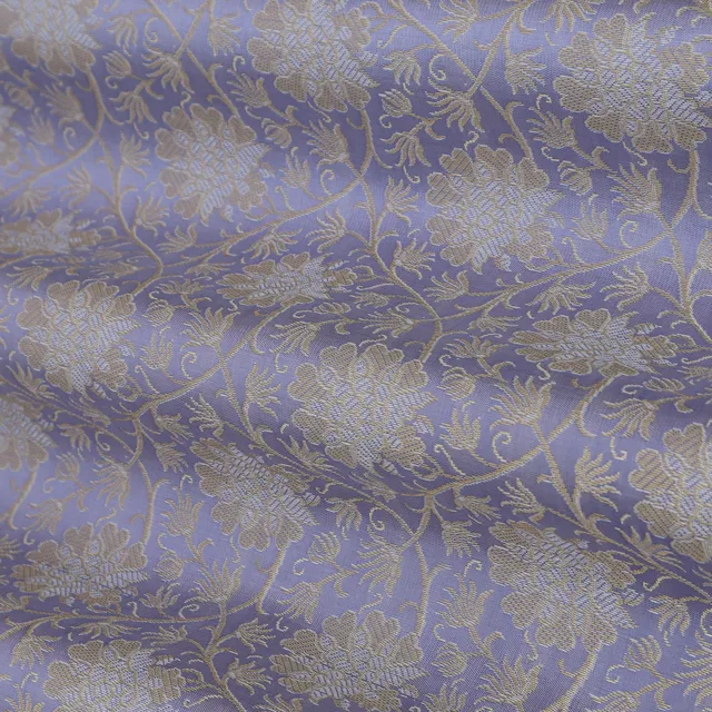 Lavender Purple and Gold Weave Brocade