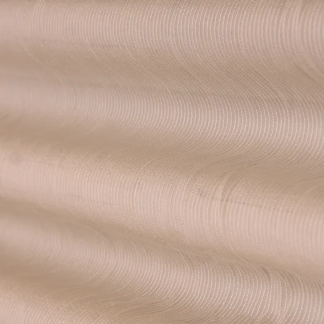 Off White Stripe Foil Print Georgette Fabric