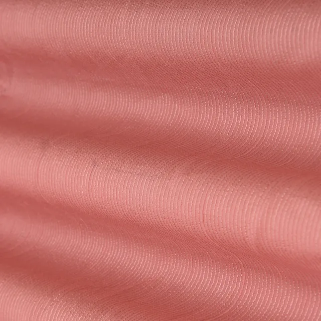 Baby Pink Stripe Foil Print Georgette Fabric