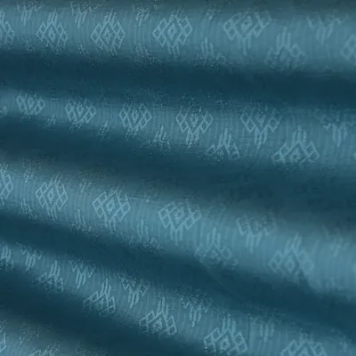 Sapphire Blue Self Print Crepe Fabric