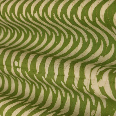 Fern Green Print Jacquard Weave Cotton Fabric