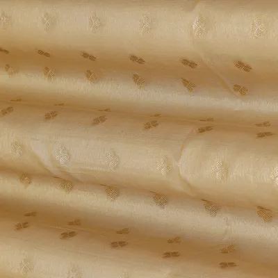 Beige Booti Embroidery Tissue Fabric