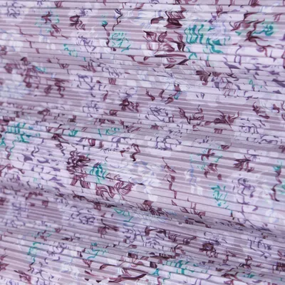 Lavender Purple Crush Satin Print Fabric