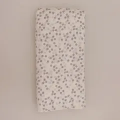 White Multicoloured Floral Chanderi Print Fabric