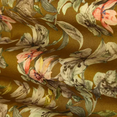 Multi-colored Georgette Tissue Print Fabric
