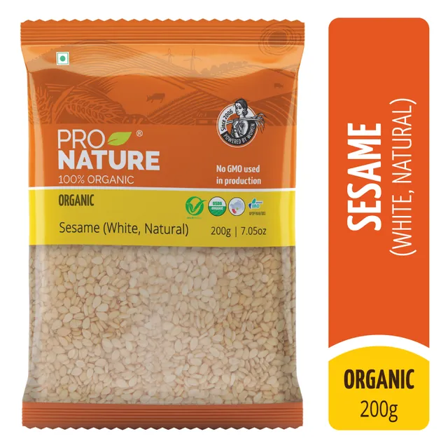 Organic Sesame (Til, White, Natural) 200g