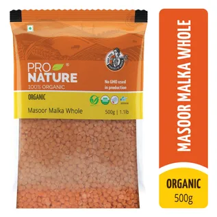 Organic Masoor Malka Whole 500g