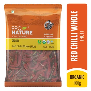 Organic Red Chilli Whole (Hot) 100g