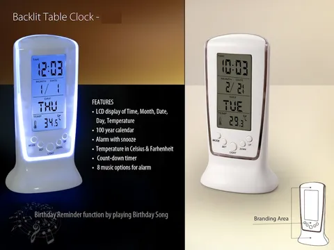Backlit Table Clock