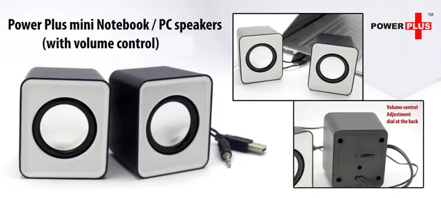 Power Plus Mini Notebook / PC Speakers (With Volume Control)