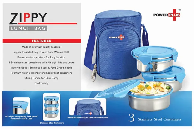 Zippy Lunch Bag- 3 Containers (Metal)