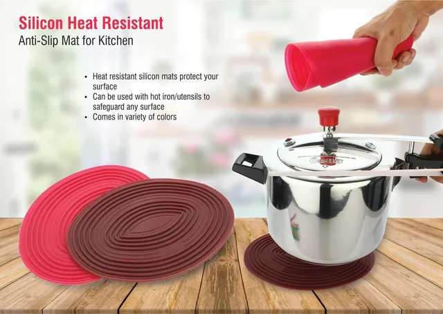 Silicon Heat Resistant, Anti-Slip Mat For Kitchen