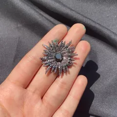 Oxidized Floral Ring