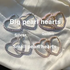 Pearl Heart Hoops