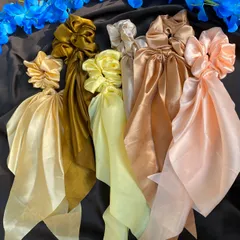 Satin Tail Scrunchies (Nude Shades)