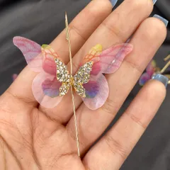 Premium  Pink Butterfly Earcuffs