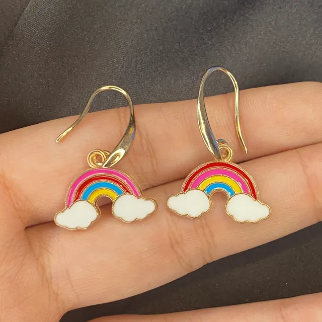 Rainbow Charm Earrings