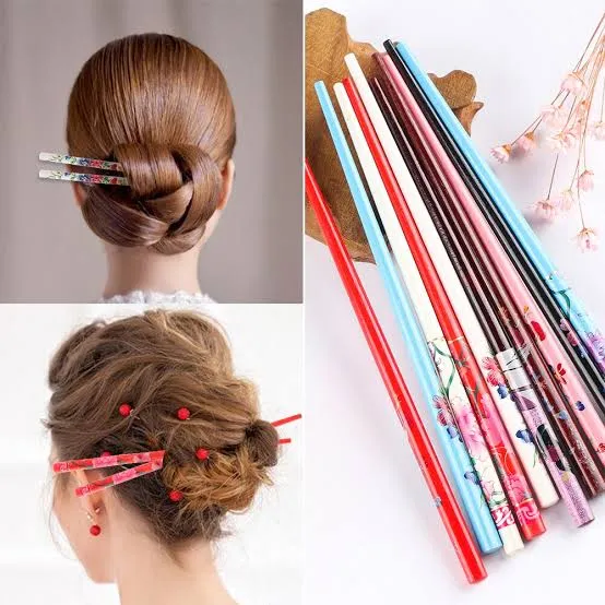 Designed Bun Sticks For Hairstyling