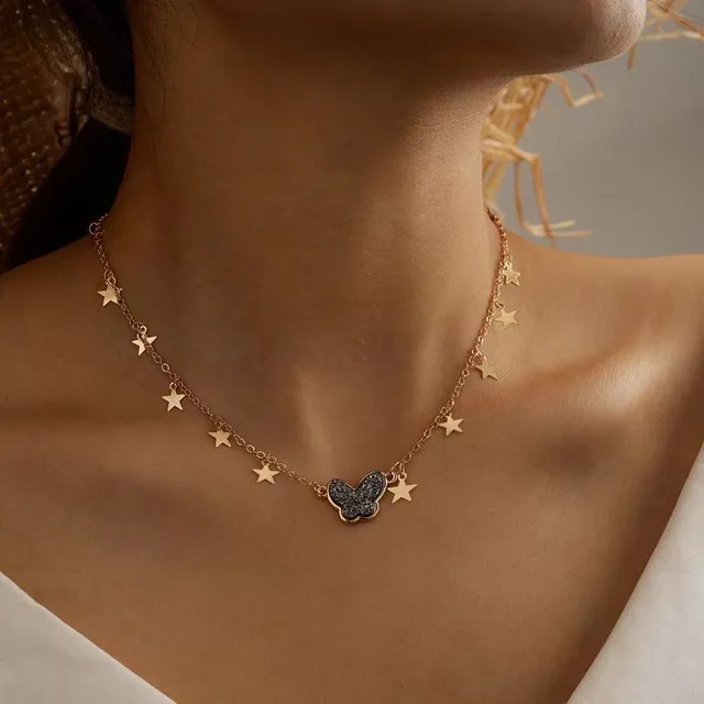 Butterfly Choker with Stars