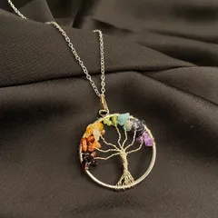 Tree of Life Semi Precious Stones Necklace