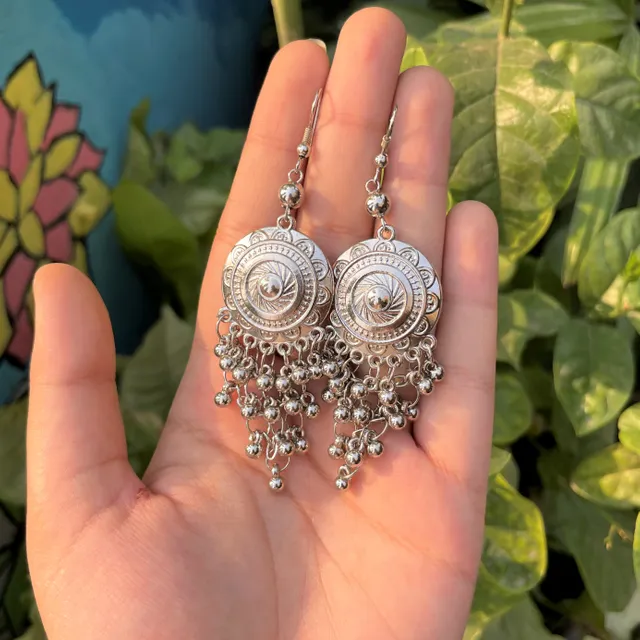 Mini Circle Hanging Earrings