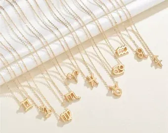 High Quality Golden Zodiac Sign Necklace