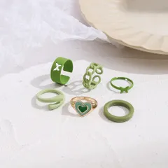 Premium Y2K Green Rings