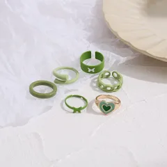 Premium Y2K Green Rings