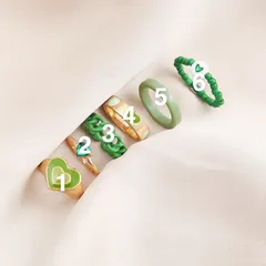 Budget Y2K Green Rings
