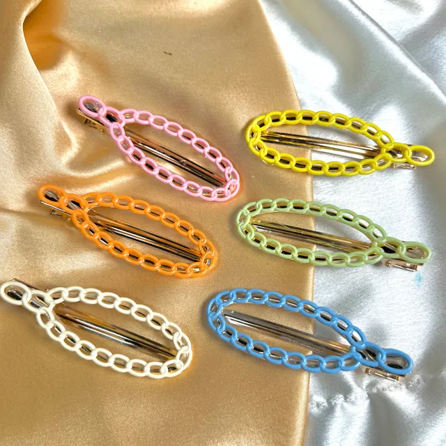 Golden Chain Design High Quality Clips - Oval