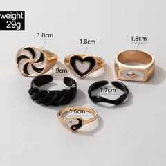 Premium Black Y2K Ring